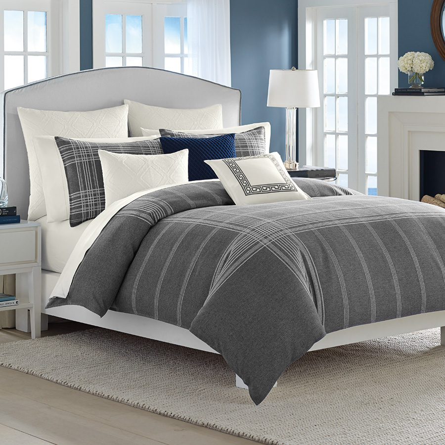 Nautica Haverdale Gray Comforter & Duvet Sets