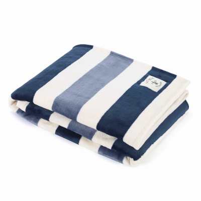 Nautica Awning Stripe Micro-Flannel Throw Blanket