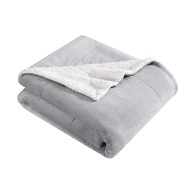Eddie Bauer Eb Signature Solid Ultra Soft Plush Fleece Throw Blanket - Grey