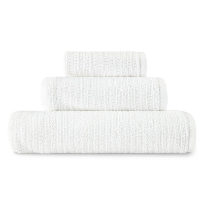 ED Ellen DeGeneres Joy Solid White Cotton-Terry Towel Set