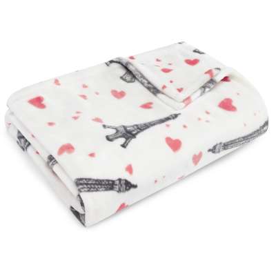 Betsey Johnson Paris Love Ultra Soft Plush Fleece Throw Blanket