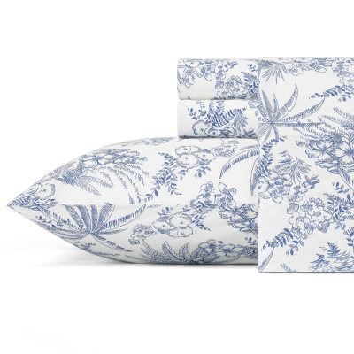Tommy Bahama Pen And Ink Palm Cotton-Percale Sheet Set
