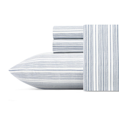 Nautica Beaux Stripe Cotton-Percale Sheet Set