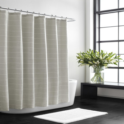 Vera Wang Vw Seersucker Stripe Cotton Shower Curtain
