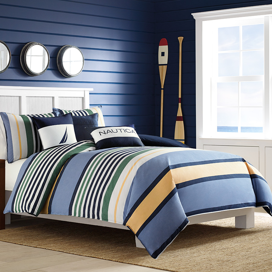 Nautica Dover Blue Comforter And Duvet Set From Beddingstyle Com