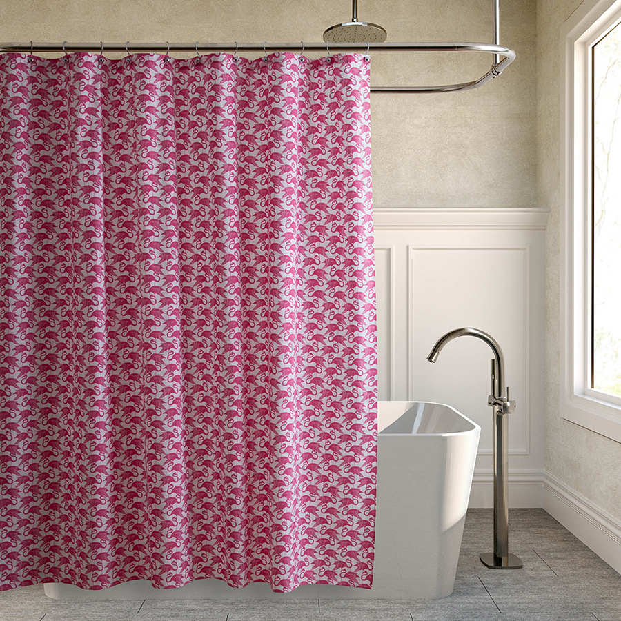 Shower Curtain Poppy Fritz Flamingos