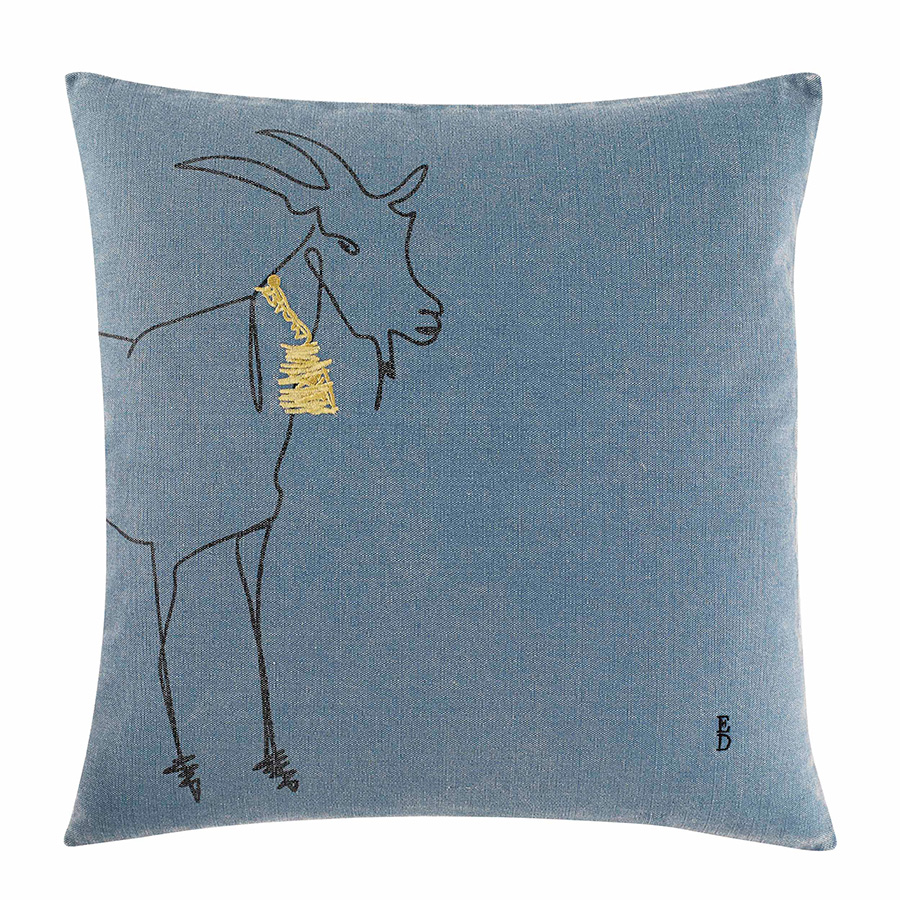 Decorative Pillow ED Ellen DeGeneres Printed Goat