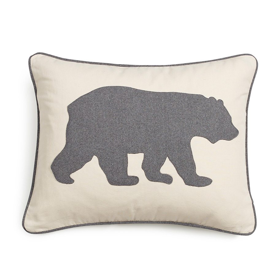 Breakfast Pillow Eddie Bauer Bear Grey