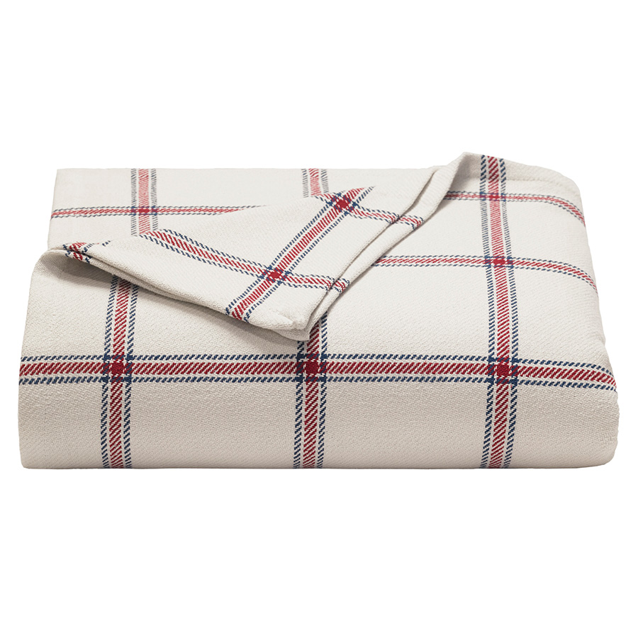 Full Queen Blanket Nautica Halsted Red