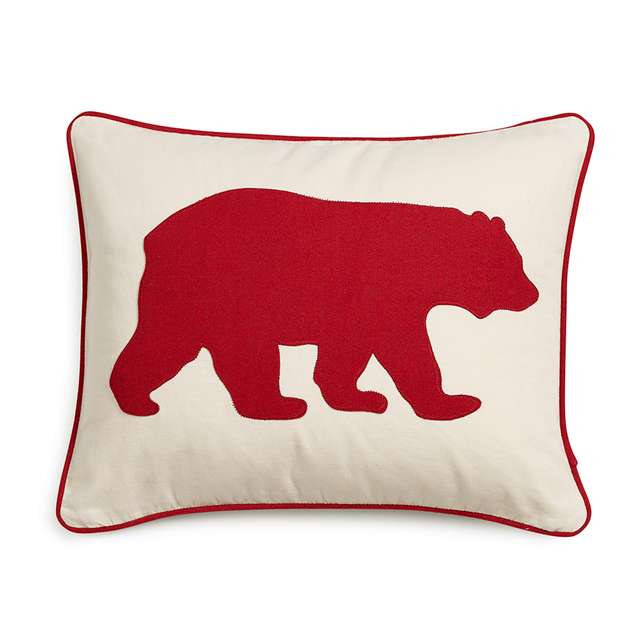 Breakfast Pillow Eddie Bauer Bear Red