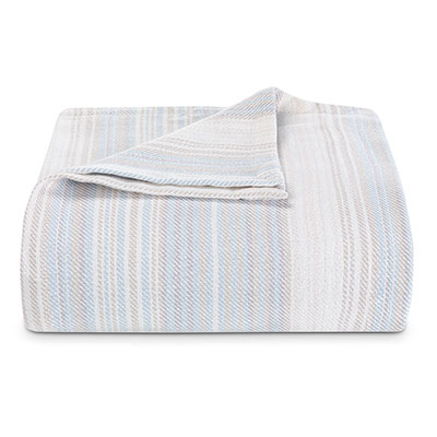 Tommy Bahama Sandy Shore Stripe Pale Blue Blanket