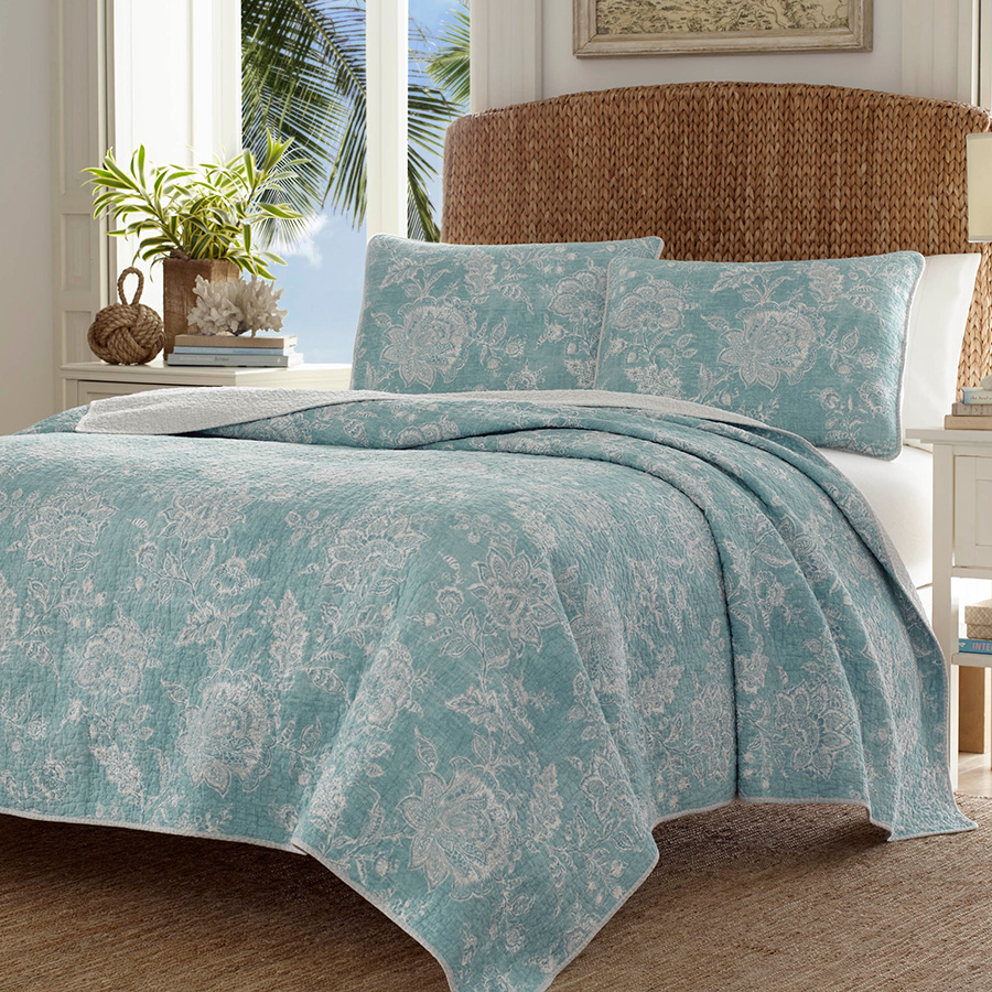 Full Queen Quilt Set Tommy Bahama Tidewater Jacobean