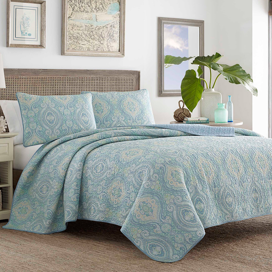 Twin Quilt Set Tommy Bahama Turtle Cove Bluegrass